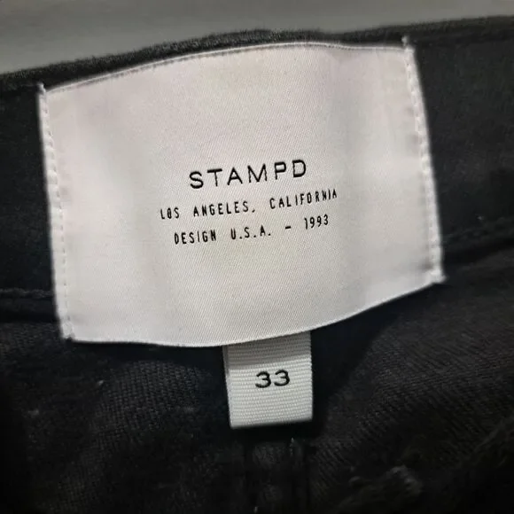 Stampd 1761 Striped DenimSkinny Jeans Size 33 Black